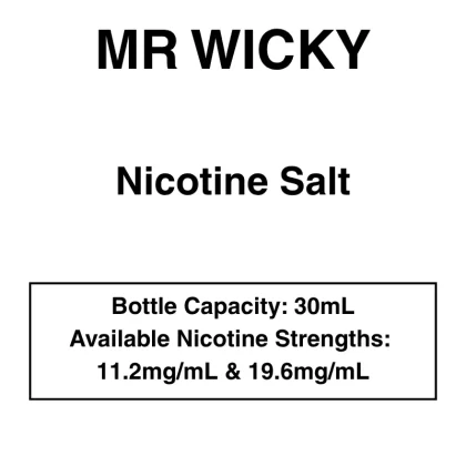 Mr Wicky – Nic Salt 30ml E-liquid- 3 Flavours