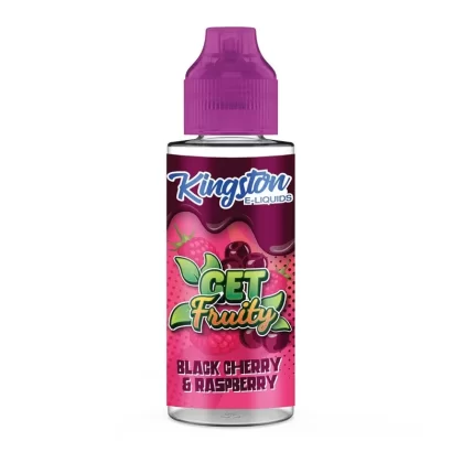 KINGSTON GET FRUITY BLACK CHERRY & RASPBERRY 100ML SHORTFILL E-LIQUID