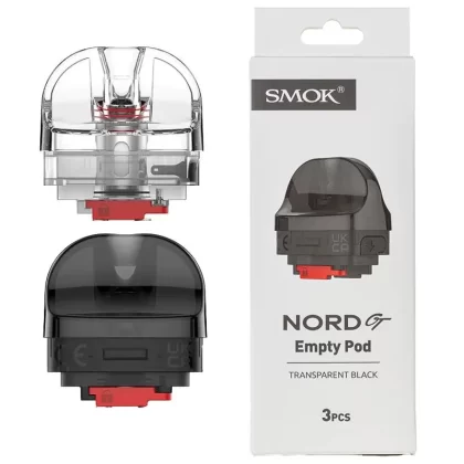 Smok Nord GT Replacement Pod – 3 pack - Transparent Black, Transparent Clear