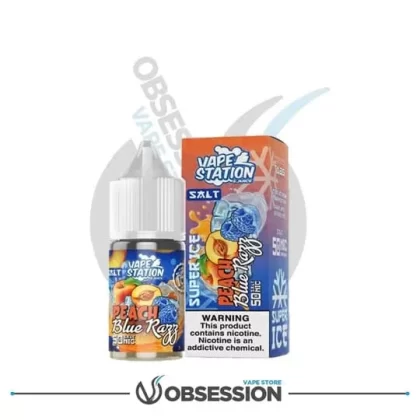 Peach Blue Razz Super Ice Salt Nic 30ml | Vape Station