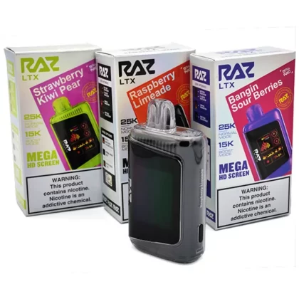 RAZ LTX 25,000 Puff Disposable Vape - Bangin Sour Berries, Blue Razz Chilled