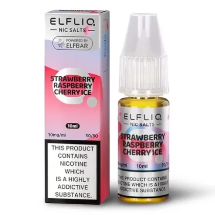 Strawberry Raspberry Cherry Ice ELFLIQ Nic Salts e Liquid 10ml – TPD - Vapestorm Co