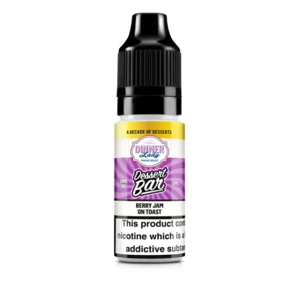 Dinner Lady Dessert Bar Salts Berry Jam on Toast Nic Salt - 20mg - Pack of 10