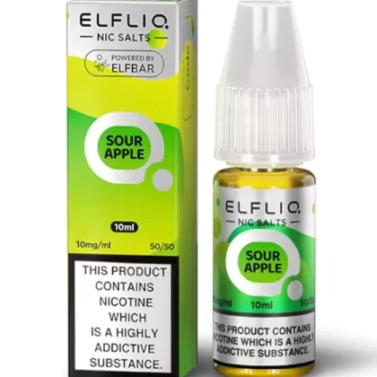 Sour Apple Nic Salt E-Liquid - ElfLiq - 10mg - PG 50%