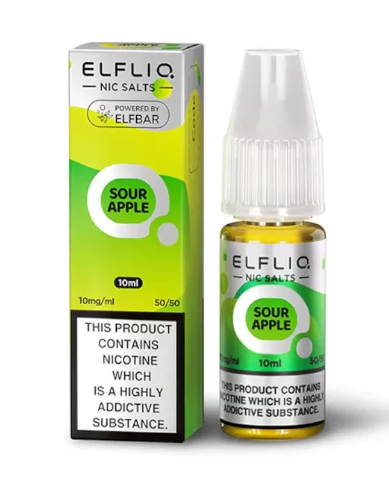Sour Apple Nic Salt E-Liquid - ElfLiq - 10mg - PG 50% - Image 2