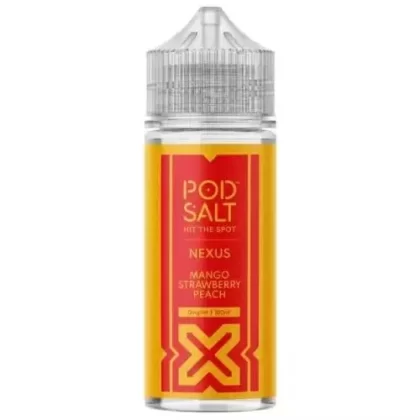 Mango Strawberry Peach 100ml Pod Salt Nexus 0mg E Liquid – 70VG/30PG Cloud Chaser