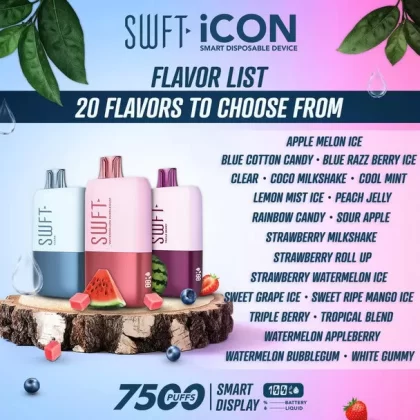 SWFT iCON 7500 - Sour Apple - Skullvaping