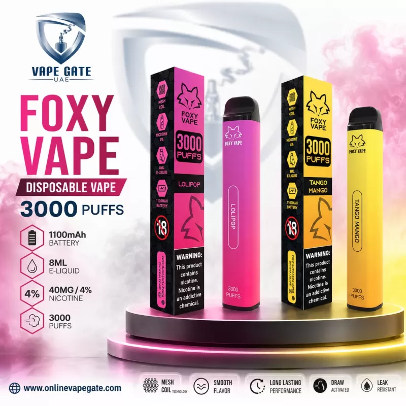 Foxy Vape Disposable Vape (3000 Puffs) - Tango Mango