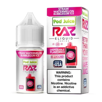 RAZ x Pod Juice SALT Synthetic E-Liquid 30ml - Green Apple Gush / 55mg