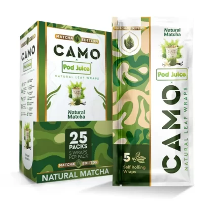 Camo X Pod Juice Narural Wraps Natural Matcha