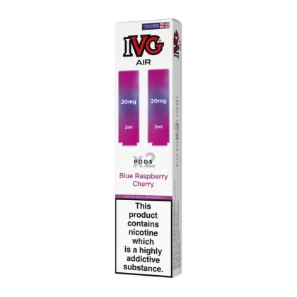 Blue Raspberry Cherry IVG Air Pods – 5 packs or 10 packs