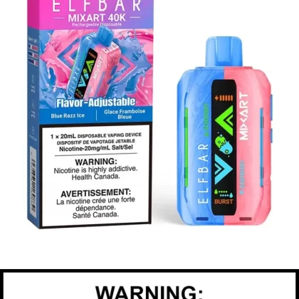 Blue Razz Ice Elf Bar Mixart 40K Disposable Vape - Nicotine Level#20mg