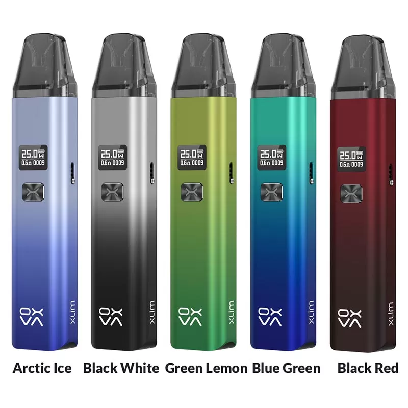 OXVA Xlim V2 Pod System Kit 900mAh - Shiny Black Red - Image 3