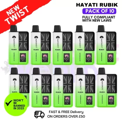 Watermelon ICE Hayati Rubik 7K 7000 Puff Box Of 10