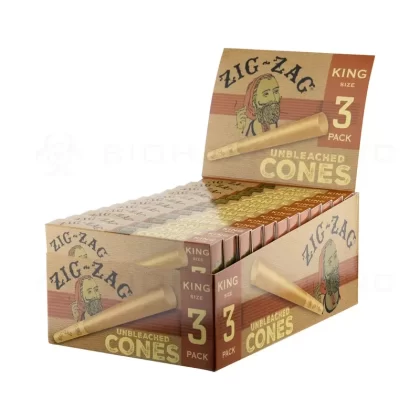 Zig-Zag® | Pre-Rolled Cones King Size | 109mm – Unbleached – 24 Count