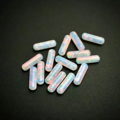 White Opal – Mini Opal Pillars (3X10mm) by Ruby Pearl Co. - Vape Store