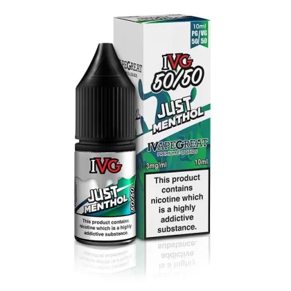 IVG 50/50 Just Menthol 10ml Nic Salt Vape Juice - Strength 6mg