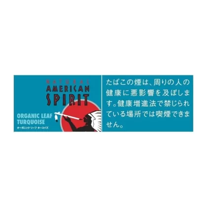 Original Natural American Spirit Organic Leaf Turquoise (Hard Pack 12mg) – Japanese Version 1 Carton (10 Packs, 200 Sticks Total) — Free Worldwide Shipping