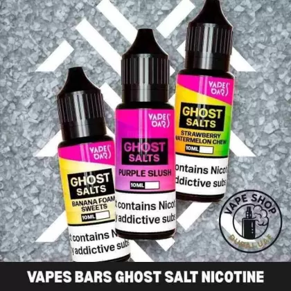 VAPES BARS Ghost Salt Nicotine 20mg of 30ml & 60ml in Dubai UAE - Blueberry raspberry cherry, Cola Ice (A129E5)
