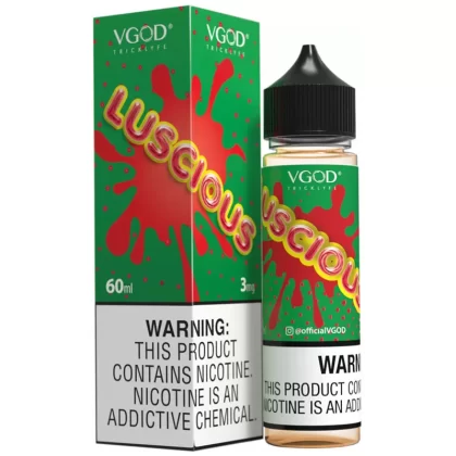 LUSCIOUS EJUICE – VGOD 60ml (0mg, 3mg, 6mg, 12mg, 18mg) Nicotine - Vapebazaar Pk