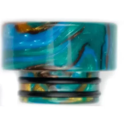 810 Drip Tip Mixed Resin Swirl - Colour#Red>Rainbow>Black>Orange>Blue>Green