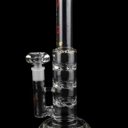 Vodka Glass Sapphero Triple Turbine Perc Water Pipe - Ejuicewarehouse