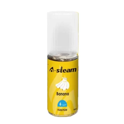 A Steam 10ml Banana 50/50 Vape Juice - 10 Pack - Strength 6mg