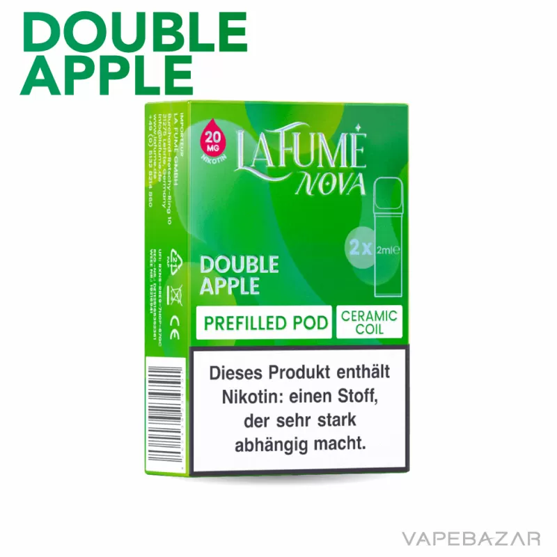 La Fume Nova Pods – Double Apple (2er Pack) - La Fume / Propylenglykol / Aromastoffe / Nikotin / Glycerin - Image 2