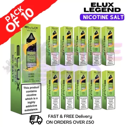 Lemon Lime Elux Legend Nic Salt BOX OF 10
