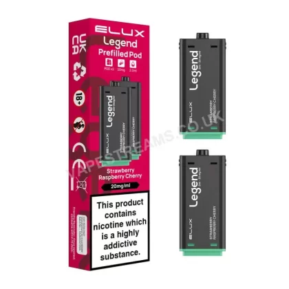 Elux Legend 1500 Strawberry Raspberry Cherry Pods - Vapestreams Co