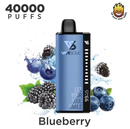 Vape Soul Zinger 40K Rechargeable Disposable Vape (40,000 Puffs) - Blueberry Red Raspberry / 20 mg - Image 2