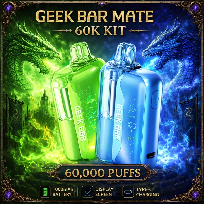 Geek Bar MATE 60K KIT - Sour Apple Ice - Vapeciga