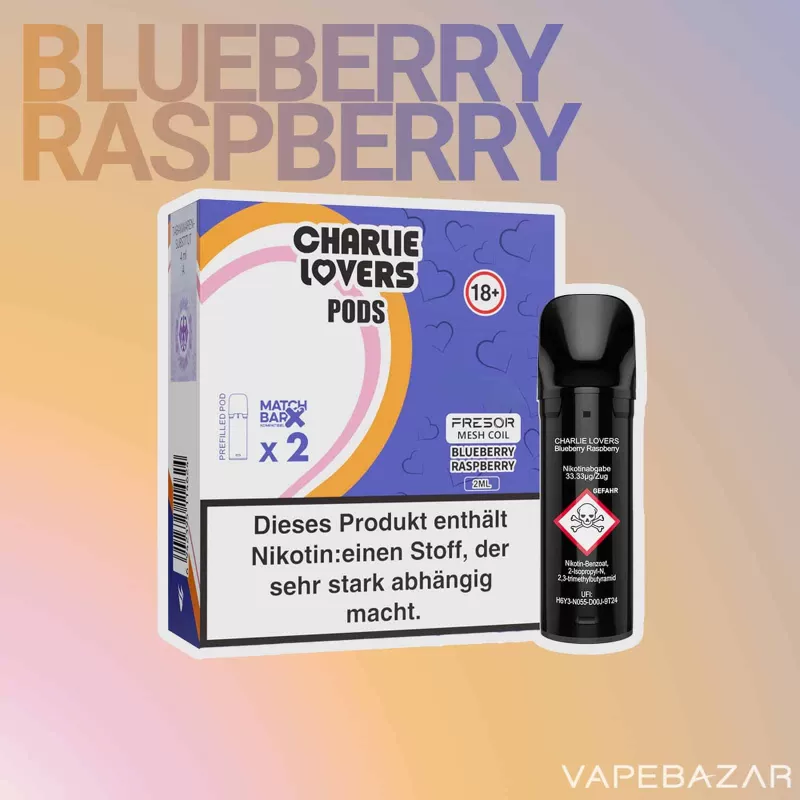 Charlie Lovers Pods – Blueberry Raspberry (2er Pack) - Vapebazar - Image 2