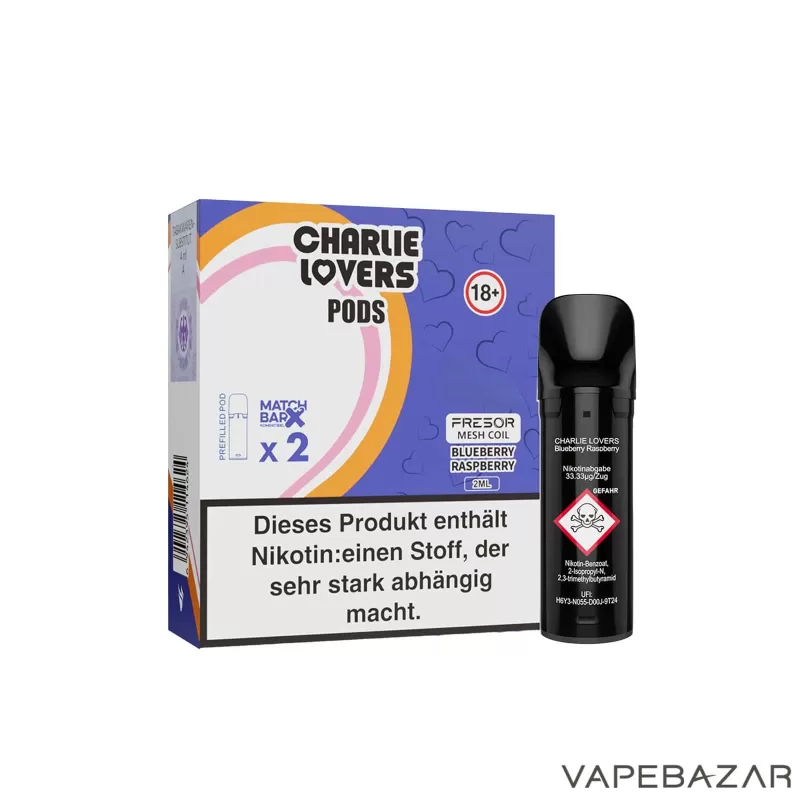 Charlie Lovers Pods – Blueberry Raspberry (2er Pack) - Vapebazar - Image 3