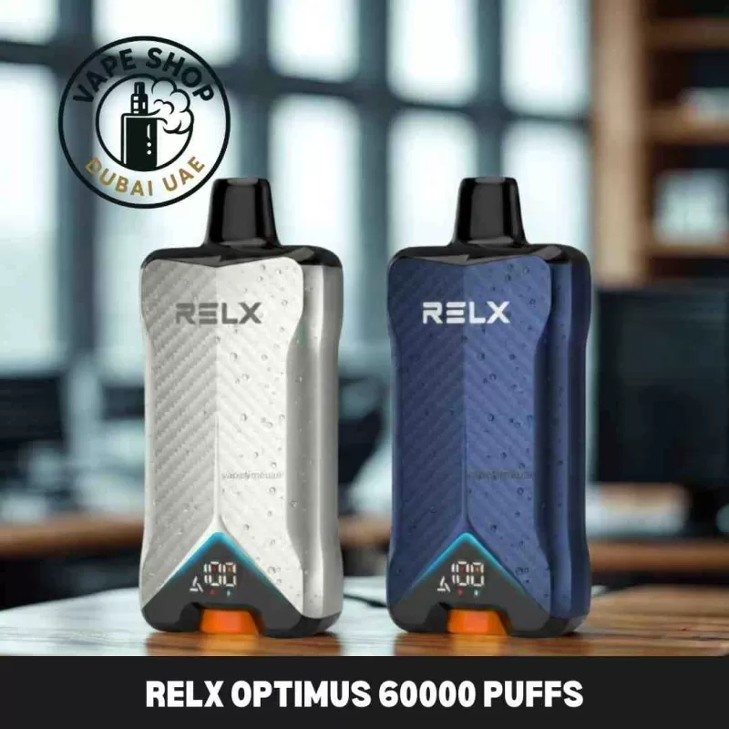 RELX Optimus 60000 Puffs Disposable Vape 50mg in the UAE - 10PCS-1BOX, 1PCS-1PACK; Blueberry Ice, Grape Ice