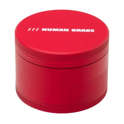 Human Grade 4R Grinder 2.5″ – 4-Part Aluminum with Rubber Grips, 8 Colors - Discountvapepen