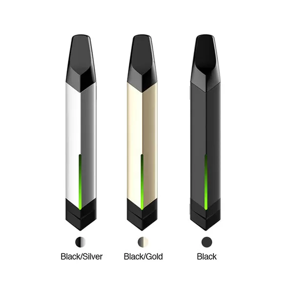 Vaptio Solo Flat Vape Pod System Kit (650mAh)&1.5ML - SilverBlack