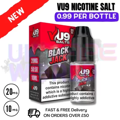 Blackjack Pod Nic Salt 10ml Nicotine E Juice by VU9