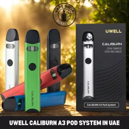 Uwell Caliburn A3 Pod System Rechargeable Vape in UAE - Black, Blue
