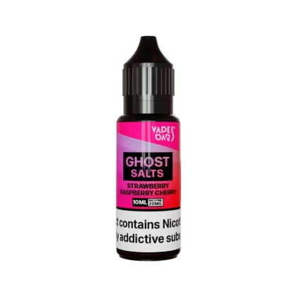 Vapes Bars Ghost Salts Strawberry Raspberry Cherry Nic Salt - 10 Pack