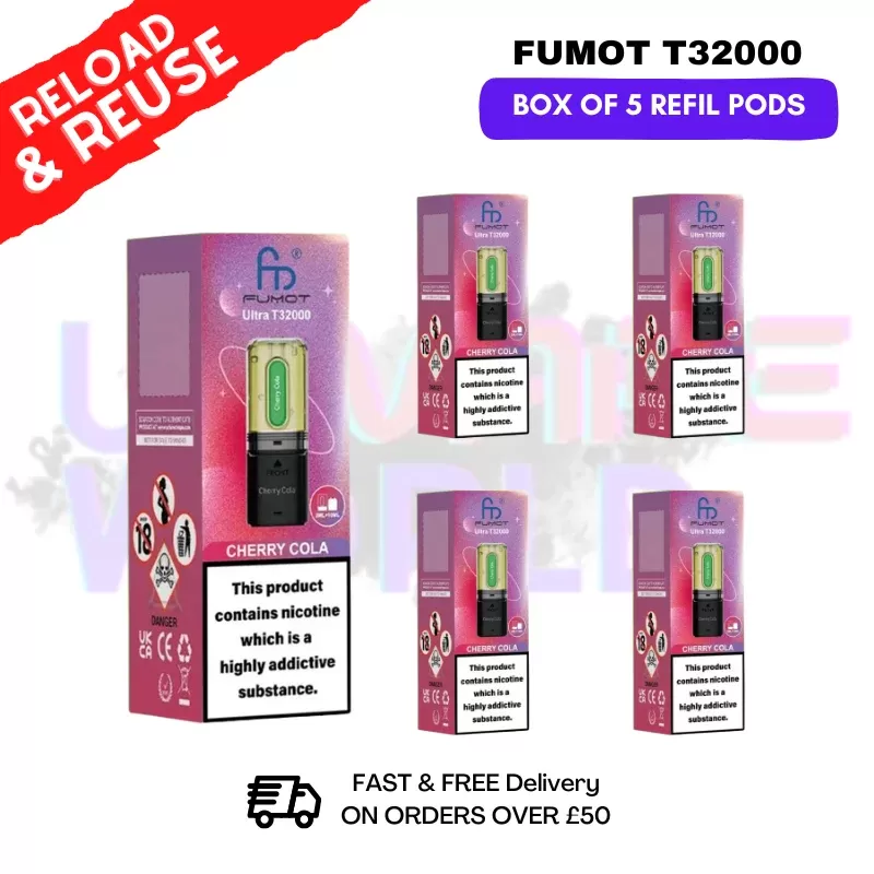 Cherry Cola Fumot T32000 REPLACEMENT PODS – BOX OF 5