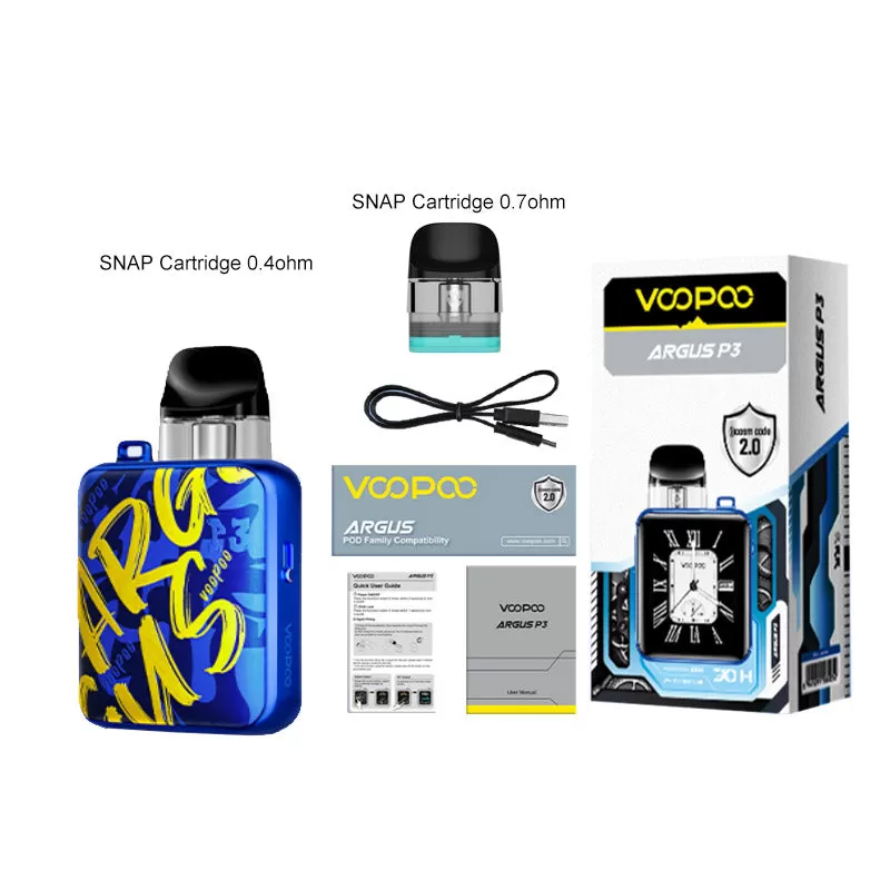 VOOPOO Argus P3 Pod Kit 30W - Grey Leather - Image 3