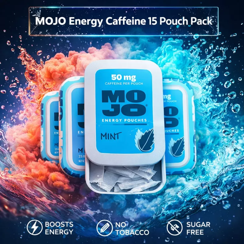 MOJO Energy Caffeine 15 Pouch Pack - Blue Raspberry