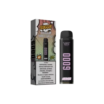 SLUGGER DISPOSABLE BLUEBERRY BUBBLE GUM ICE 40MG (6000PUFF)