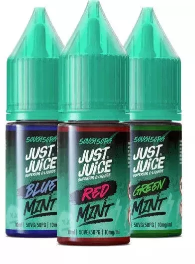 JUST JUICE Mint | All Flavours |Nic Salts| 10ml in 5 10 & 20mg |PACK OF 10