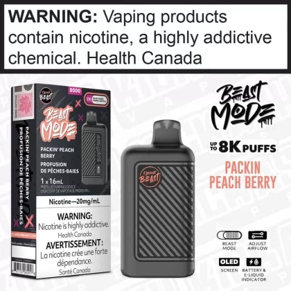 Packin Peach Berry BEAST MODE Disposable by Flavour Beast