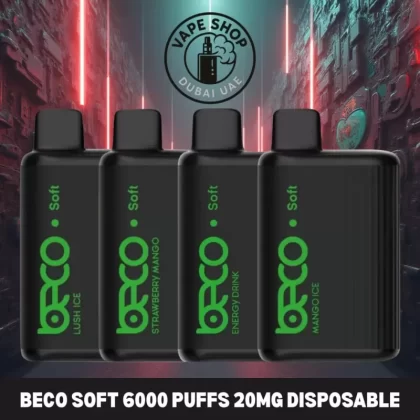 BECO Soft 6000 Puffs 20MG Disposable Vape - Vape Product, FULL BOX 10 DEVICE; Blueberry Ice, Blueberry Raspberry (913F9C)