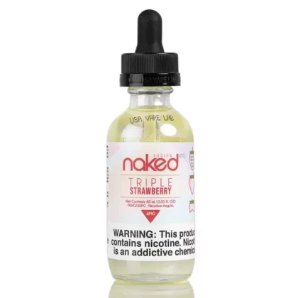 Naked 100 Fusion – Triple Strawberry – 60ml – (3 , 6 mg) - Vapebazaar Pk