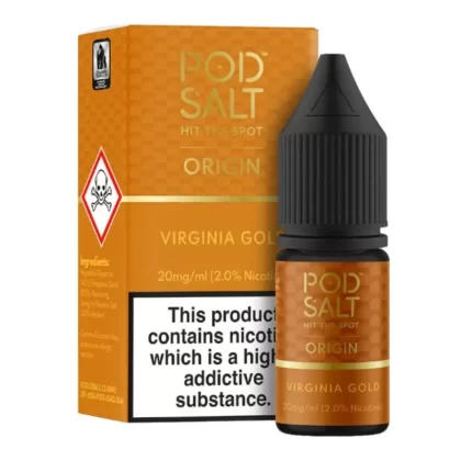 Virginia Gold Nic Salt E-Liquid by Pod Salt (10ml) - 11mg