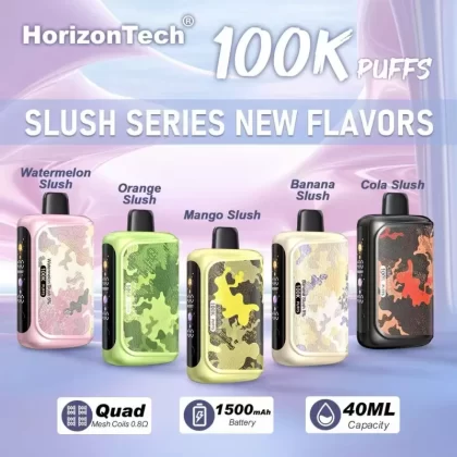 Made in Indonesia | HorizonTech 100K "Slush Series" Disposable Device - 100,000 Puffs - Mango Slush